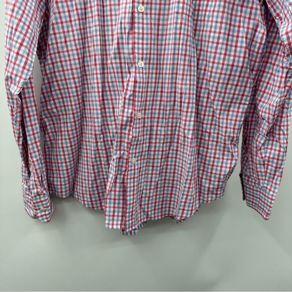 Vineyard Vines‎ White, Pink, & Blue Plaid Button Down Tucker Shirt Size L - Picture 3 of 10